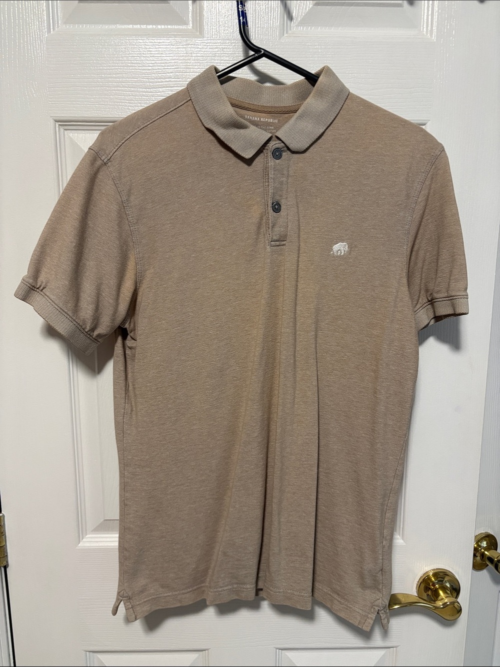 Banana Republic Beige Polo with Subtle Logo